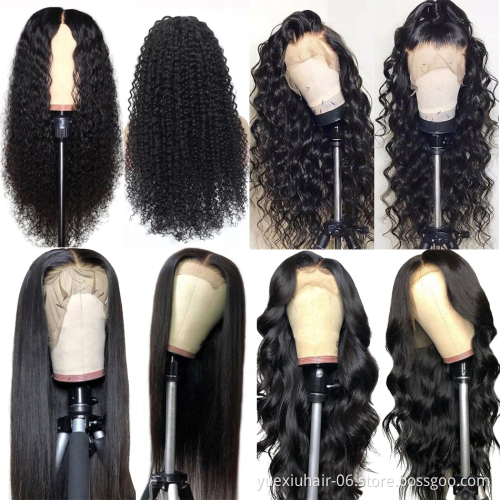 Hot Sell Cuticle Aligned Brazilian 100% Human Swiss HD Transparent brown Lace Front Glueless Virgin Hair Wigs for Black Women